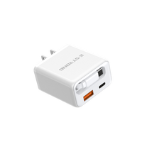 Chargeur de voyage multi-ports USB-C rétractable 35W GaN Type-C PD QC3.0 à charge rapide, prise EU, pour MacBook, téléphone portable