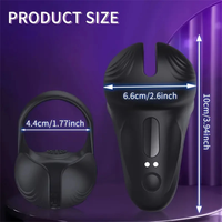 Penisring-Vibrator für Männer Kabelloser Hodenstimulator Fernbedienung Eichel-Massagegerät Masturbator Sexspielzeug 18+ Hergestellt in Festland-China