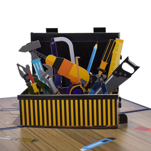 Chizikon การ์ดป๊อปอัพ3D การ์ดอวยพรกล่องเครื่องมือ3D สำหรับ Boss เพื่อนที่ดีที่สุดแม่พ่อแม่ของขวัญวัน<span class=keywords><strong>เกิด</strong></span> - Product Image 2