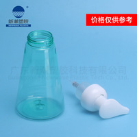 Bouteille en plastique PET conique personnalisée de 300 ml avec pompe à mousse et bouchon, pour nettoyant visage, mousse, savon liquide, soin de la peau