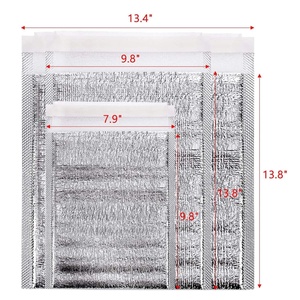 Sac isotherme de livraison en aluminium argenté imprimé sur mesure, jetable, pour le stockage et l'emballage des aliments chauds ou froids - Product Image 6