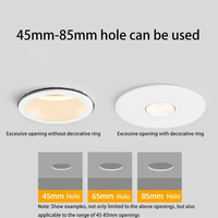 Spot LED encastré ultra-plat à faisceau étroit de 3 degrés, éclairage d'accentuation OEM, en aluminium, 85-265V, pour table à manger