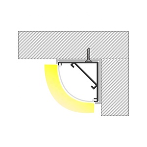 Profilo in Alluminio LED a 90 Gradi Nero per Estrusione, Canale per Profilo LED, Profilo in Alluminio per Illuminazione di Mobili - Product Image 6