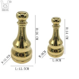 ดราฟหมากรุกนานาชาติชุบเงินเซรามิก Crackle สําหรับการตกแต่งโต๊ะวันครบรอบ - Product Image 5