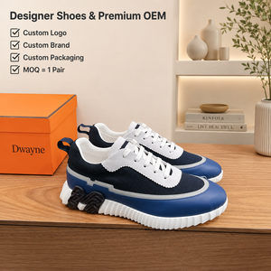 Zapatillas de Diseñador de Lujo 2026 para Hombre y Mujer, Tejido de Alta Calidad, Cuero, Color Azul Marino y Blanco, Estilo Deportivo Casual, Nuevas - Product Image 1