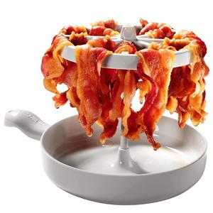 Bandeja para cocinar tocino en microondas, atrapa la grasa y produce tocino crujiente en minutos, utensilio de cocina - Product Image 4