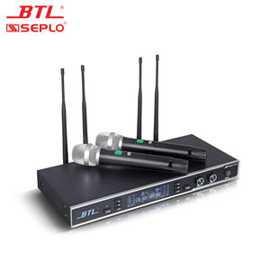 Venta al por mayor Último Profesional Peso Ligero Comunicación Micrófono Inalámbrico Metal FM Micrófono Inalámbrico - Product Image 3