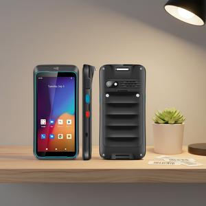 Terminal PDA Android robuste avec lecteur de codes-barres, station de charge NFC et poignée de numérisation, PC de poche en option - Product Image 1