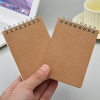 Papel Kraft Mini Pocket A6 Notebook Lay Flat Espiral Bound Impreso Estilo Diario de viaje para notas diarias Tamaño A5