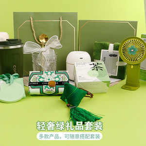 Gorgoue Green Gift Set With Tumbler And Umbrella Uv50 Plus For Graduation And Business Gifts - Product Image 2