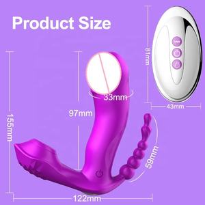 3-<span class=keywords><strong>in</strong></span>-1 Saugvibrator Vibrierender Sauger Anal-Vagina-Klitoris-Stimulator Tragbares Oralsex-Spielzeug für Frauen - Product Image 4