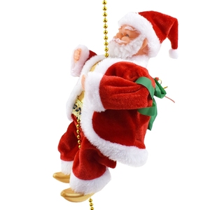 Père Noël électrique en peluche, jouet qui grimpe aux cordes et aux échelles, perles, musique, cadeau <span class=keywords><strong>de</strong></span> Noël, décoration - Product Image 1