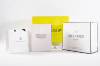 Emballage personnalisé «bijoux» recyclable écologique, Logo personnalisé imprimé, emballage de bijoux de luxe avec poignée en ruban, sac en papier pour bijoux