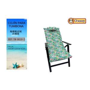 TUMBONA 50*120*4CM-2, Colchoneta de Playa con Cojines y Almohada de Esponja Cómodos para Uso en la Playa - Product Image 1