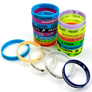 กำไลข้อมือซิลิโคนแบบกำหนดเอง สร้างสรรค์สายรัดข้อมือยางของคุณเอง พร้อมข้อความหรือโลโก้ สายรัดข้อมือซิลิโคน - Product Image 2