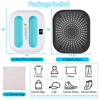 Presse à chaud portable 12*10 pouces pour usage domestique, idéale pour l'impression DTF, DTG et la sublimation – Machine de transfert thermique pour T-shirts