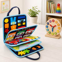 El Yapımı Montessori Bebek Duyusal Sessiz Kitabı Bebek Eğitici Erken Öğrenme İnce Motor Becerileri Geliştirici Dikişli Kumaş Aktivite Panosu Oyuncak