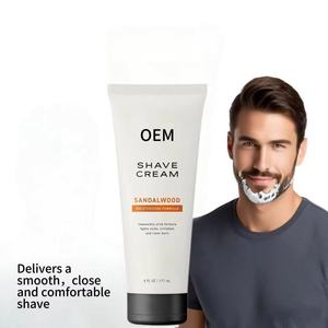 OEM/ODM Crème à raser biologique au bois de santal pour hommes Ultra-Slick et étonnamment supérieure combat les entailles et coupe les brûlures du rasoir - Product Image 5
