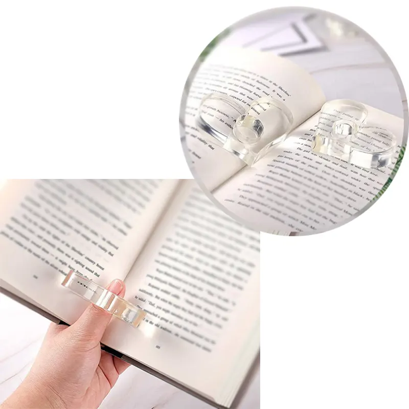 Heart Shape Acrylic Book Page Holder Custom Acrylic Thumb Book Page Holder Lucite Reading Accessory