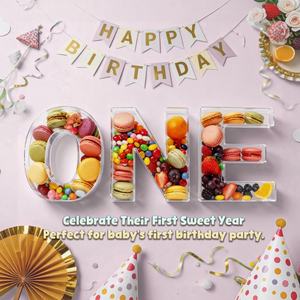 Bandeja de Acrílico de 11 Pulgadas con Letras y Números, Reutilizable, para Aperitivos, Charcutería, Postres, Caja para Servir, Cumpleaños - Product Image 3