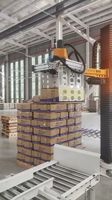 Robot de palettisation automatique pour l'empilage de cartons et de boîtes en carton, machine de palettisation avec convoyeur à rouleaux pour entrepôt et usine