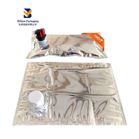 Pochettes souples en aluminium laminé imprimées en héliogravure de 3 L (96 oz) avec valve BIB et distributeur pour thé, vin, jus, eau et toutes les boissons