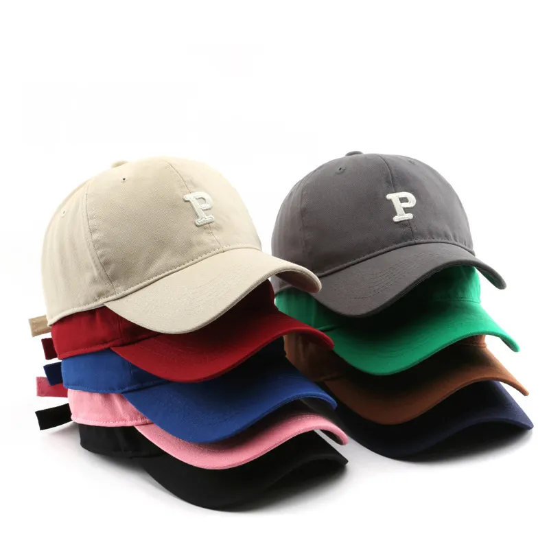 OEM Single Font High Quality 6 Panel Gorras 100% Cotton Embroidery Logo Baseball Cap Fashion Dad Cap