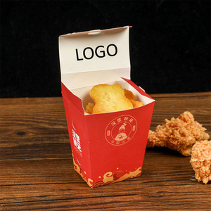 Caja Personalizada para Pollo Frito, Biodegradable, Portátil, Impermeable, Estilo Vintage, Caja <span class=keywords><strong>de</strong></span> Empaque <span class=keywords><strong>de</strong></span> Alimentos <span class=keywords><strong>de</strong></span> Alta Calidad con Tapa - Product Image 1