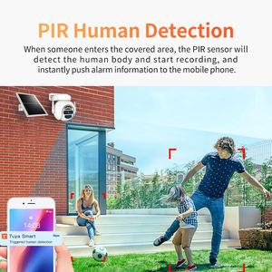 SMARSECUR Cámara de 3MP con Lente IP66 Impermeable, Visión Nocturna en Color, WiFi 5G/4G GSM, Carga Solar Continua de 365 Días, Detección Humana PIR - Product Image 3