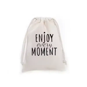 Sac à cordon personnalisé de luxe en coton de chanvre gris géant avec logo, pochette en tissu de lin fin avec cordon de serrage pour chapeau - Product Image 5