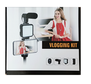 Microphone à condensateur avec trépied et éclairage LED pour caméra photo et vidéo professionnelle, téléphone pour interview, enregistrement en direct, <span class=keywords><strong>YouTube</strong></span> - Product Image 6