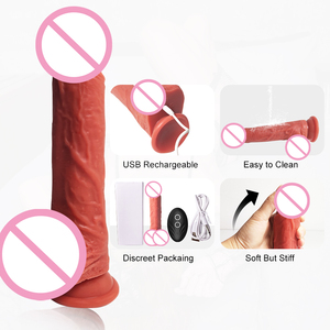 4.4*21.7CM di spinta Super realistico <span class=keywords><strong>Silicone</strong></span> liquido Dildo vibratore pene artificiale Sex giocattoli per donna per adulti negozio Online - Product Image 2