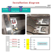 Capteur de pesage industriel HY-1BK 75KG en alliage d'aluminium haute précision pour plateforme de pesée électronique