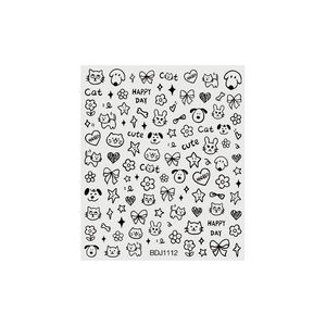 BDJ dibujos animados Graffiti pegatinas de uñas lindo, lindo, dulce viento trasero adhesivo pegatinas decorativas BDJ1112 - Product Image 5