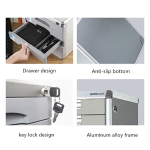 Büro Fabrik niedrig-Zahlungs-Dateienschränke unter dem Schreibtisch Eckschubladen-Schrank benutzerdefinierte Größe Aluminiumlegierung Stahl Datei-Schrank - Product Image 6