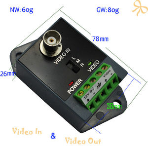 ACCESORIOS PARA CCTV, <span class=keywords><strong>Balun</strong></span> de <span class=keywords><strong>Video</strong></span> Activo de 1 Canal UTP de Larga Distancia para TVI HD, CVI, AHD, BNC, Transceptor de Datos de <span class=keywords><strong>Video</strong></span> Pasivo de Par Trenzado - Product Image 2