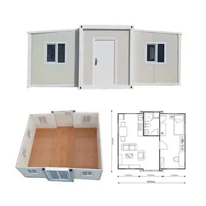 Maison modulaire préfabriquée, maison conteneur extensible, petite maison, 3 chambres à coucher prêtes à l'emploi