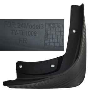 FOR Tesla <b>Model</b> 3 Mudguard TE1006-1 Carbon Fiber Front Right 24 25 Black Tire Deflector - Product Image 1