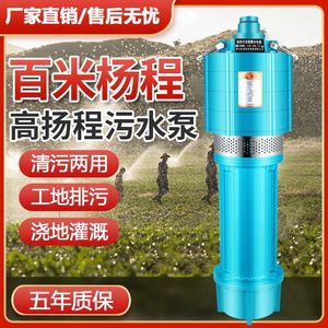 Qd Multi Stage <b>Submersible</b> <b>Pump</b> 220V 12 Impellers 200M Head 25M3H Flow Cast Iron Body Ppo Impeller Agricultural Irrigation - Product Image 2
