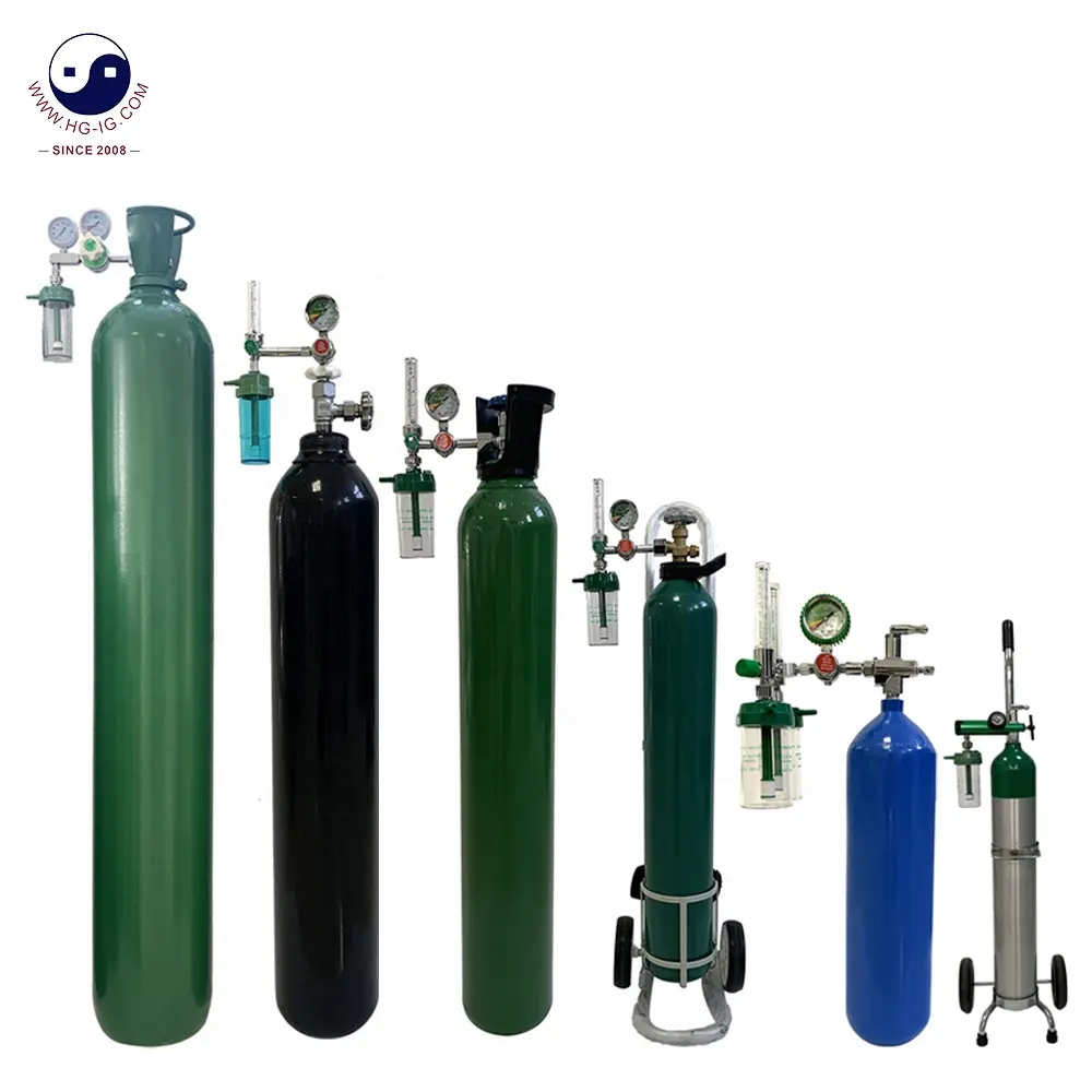 Tabung Oksigen Tekanan Tinggi Silinder Gas Gas Argon/Argon/Gas Helium 40L Oksigen/Co2/ Nitrogen/40L Langsung dari Pabrik