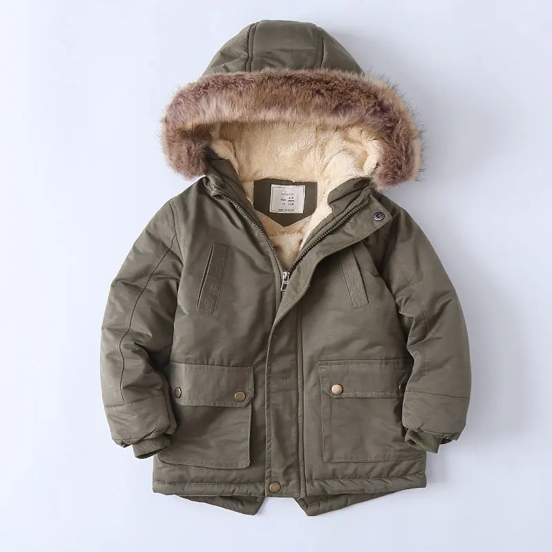 JK058 Autumn baby girls's jackets coats boy's winter warm comfortable jacket kids child hooded Thick jackets for wholesale