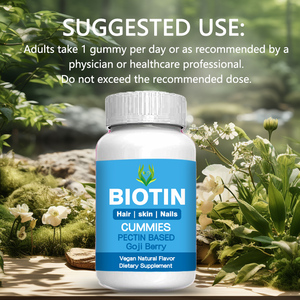 Venta al por mayor de gomitas con vitamina Biotina, gominolas para el crecimiento de la piel de las uñas para mujeres, apoyan la salud del cabello, la piel y las uñas - Product Image 4