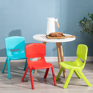 Children's Chair Plastic Stackable Kindergarten Chair With Backrest Mixed Color Polypropylene Material - Product Image 2