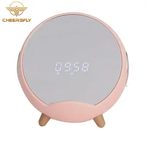 Smart mirrors speakers Q8 with 10w wireless fast charger alarm clock multifunction bluetooth speaker