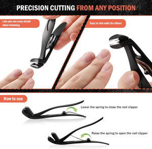 Tronchesino per Unghie Professionale Personalizzato in Acciaio Inossidabile Ultra Affilato con Lama Curva - Resistente per Unghie di Mani e <span class=keywords><strong>Piedi</strong></span> - Product Image 5
