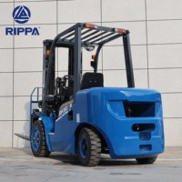 Chariot élévateur à fourche de 3 tonnes pour entrepôt Rippa, chariot élévateur tout-terrain, chariot élévateur diesel de 3,5 tonnes à vendre, prix du chariot élévateur