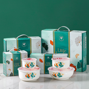 Ramequins en céramique pour four, avec couvercles, plats à soufflé, coupes à pudding, coupes à crème anglaise, empilables, petits bols à <span class=keywords><strong>ramequin</strong></span> - Product Image 6