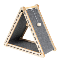 Griffoir pliable pour chat en bois et sisal - Design classique et moderne pour Halloween et Noël