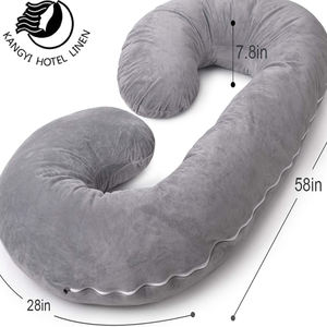 <span class=keywords><strong>Meilleur</strong></span> oreiller de <span class=keywords><strong>maternité</strong></span> en forme de C pour femmes enceintes Oreiller en tissu de velours pour femmes enceintes - Product Image 1