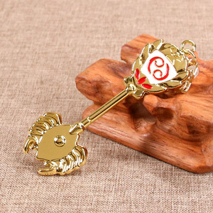 12 modèles de porte-clés en métal créatif Anime <span class=keywords><strong>Fairy</strong></span> <span class=keywords><strong>Tail</strong></span> Twelve Constellations Gold Car Pendant Keychain - Product Image 3
